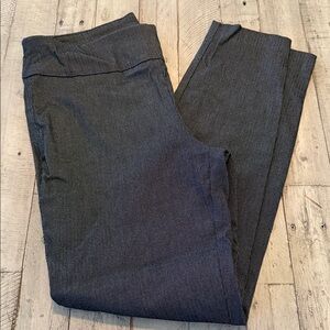 Van Heusen Sleek Stretchy Charcoal Dress Pull On Dress Pants Size 12
